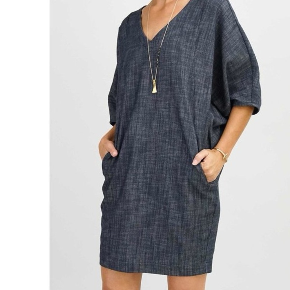 Wedge Denim Dress Size L by Amy Kuschel